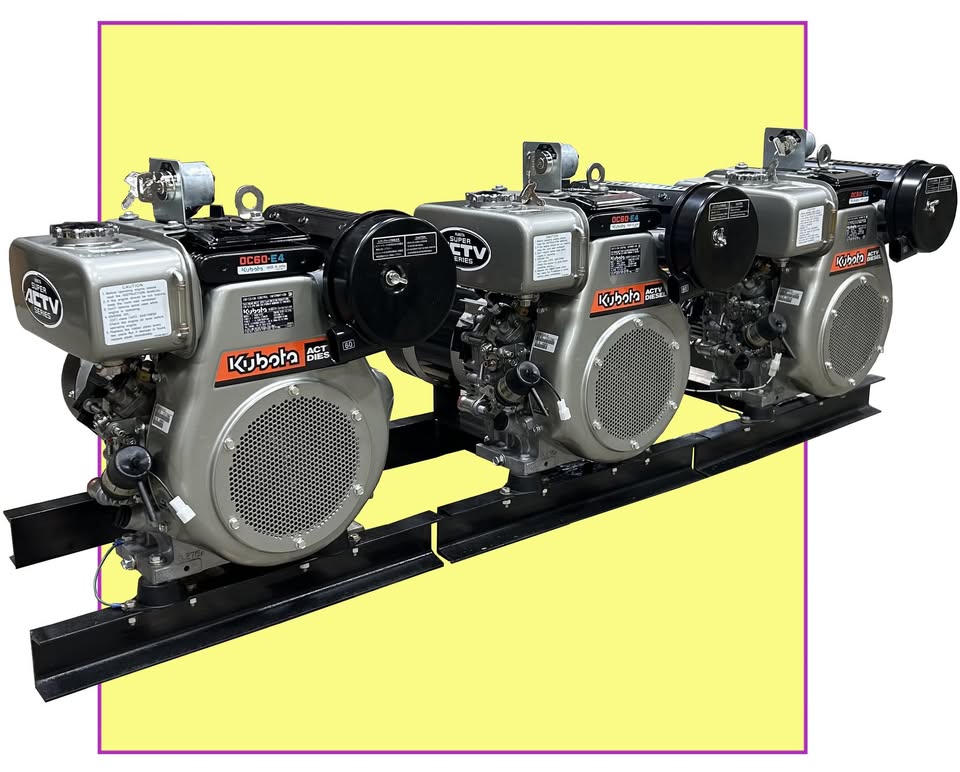 Lot of (3) NEW Kubota Diesel Generator - Excellent Economy 0.23 GPH