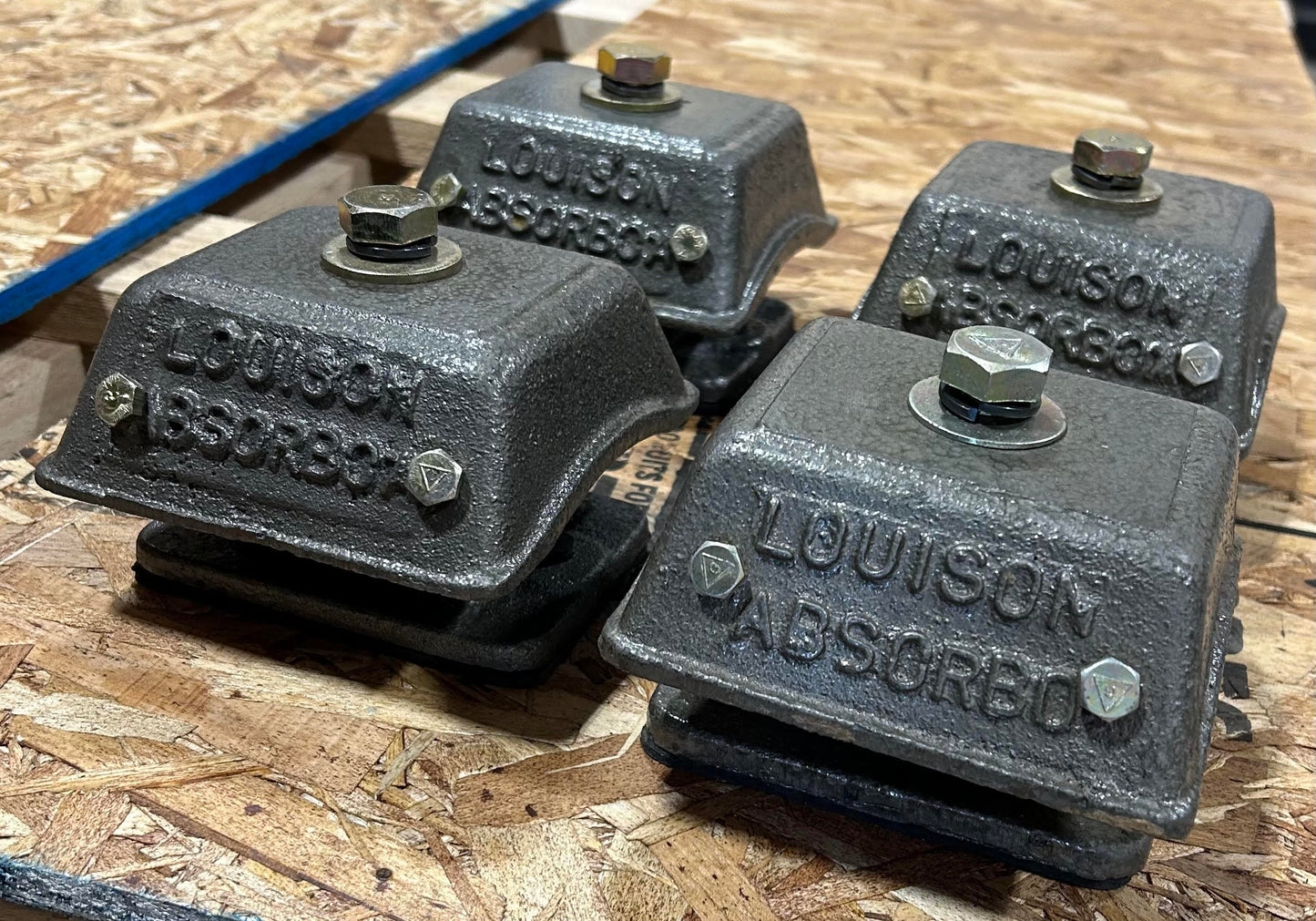 Heavy-Duty Vibration Mounts for 6-1 & 12-2 Lister CS (Metro) Diesel Engine 800 Pound Load Rating