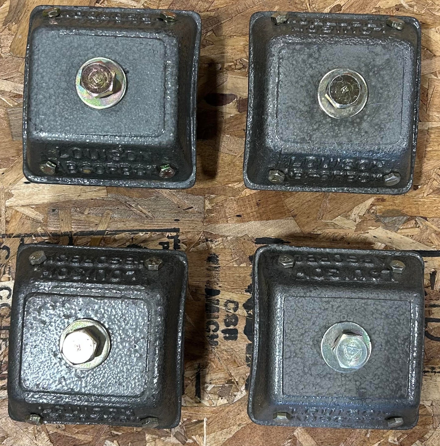 Heavy-Duty Vibration Mounts for 6-1 & 12-2 Lister CS (Metro) Diesel Engine 800 Pound Load Rating