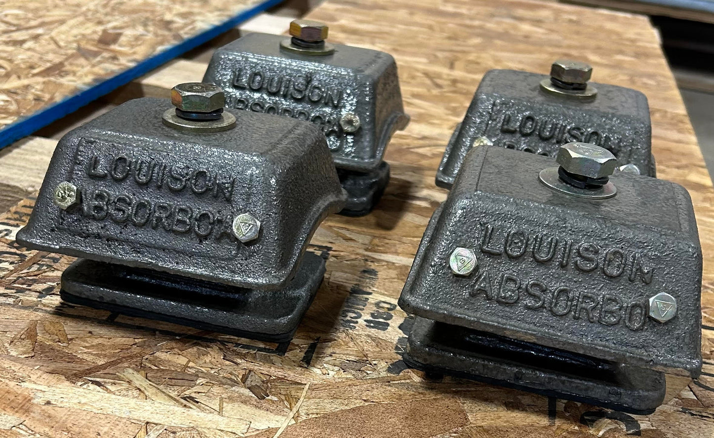 Heavy-Duty Vibration Mounts for 6-1 & 12-2 Lister CS (Metro) Diesel Engine 800 Pound Load Rating