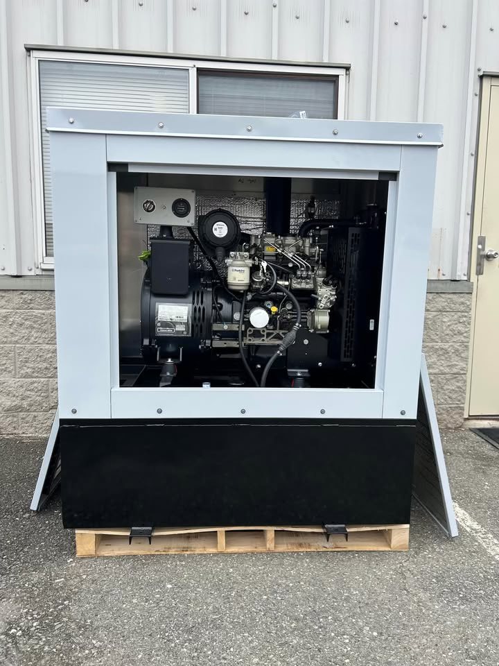 Perkins 10 kW Diesel Generator w/ Sound Enclosure + Fuel Tank by Central Maine Diesel - Model # 09110