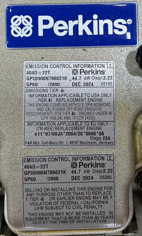 BRAND NEW 61 HP Perkins 404D-22T Turbocharged Series Engine by Central Maine Diesel