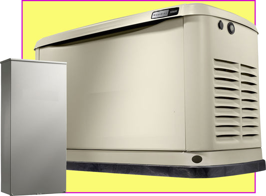 New 10 kW Propane/Natural Gas Generator w/ 16-Circuit, 100 Amp Automatic Transfer Switch by Generac