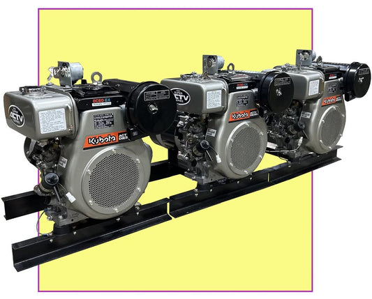Lot of (3) NEW Kubota Diesel Generator - Excellent Economy 0.23 GPH