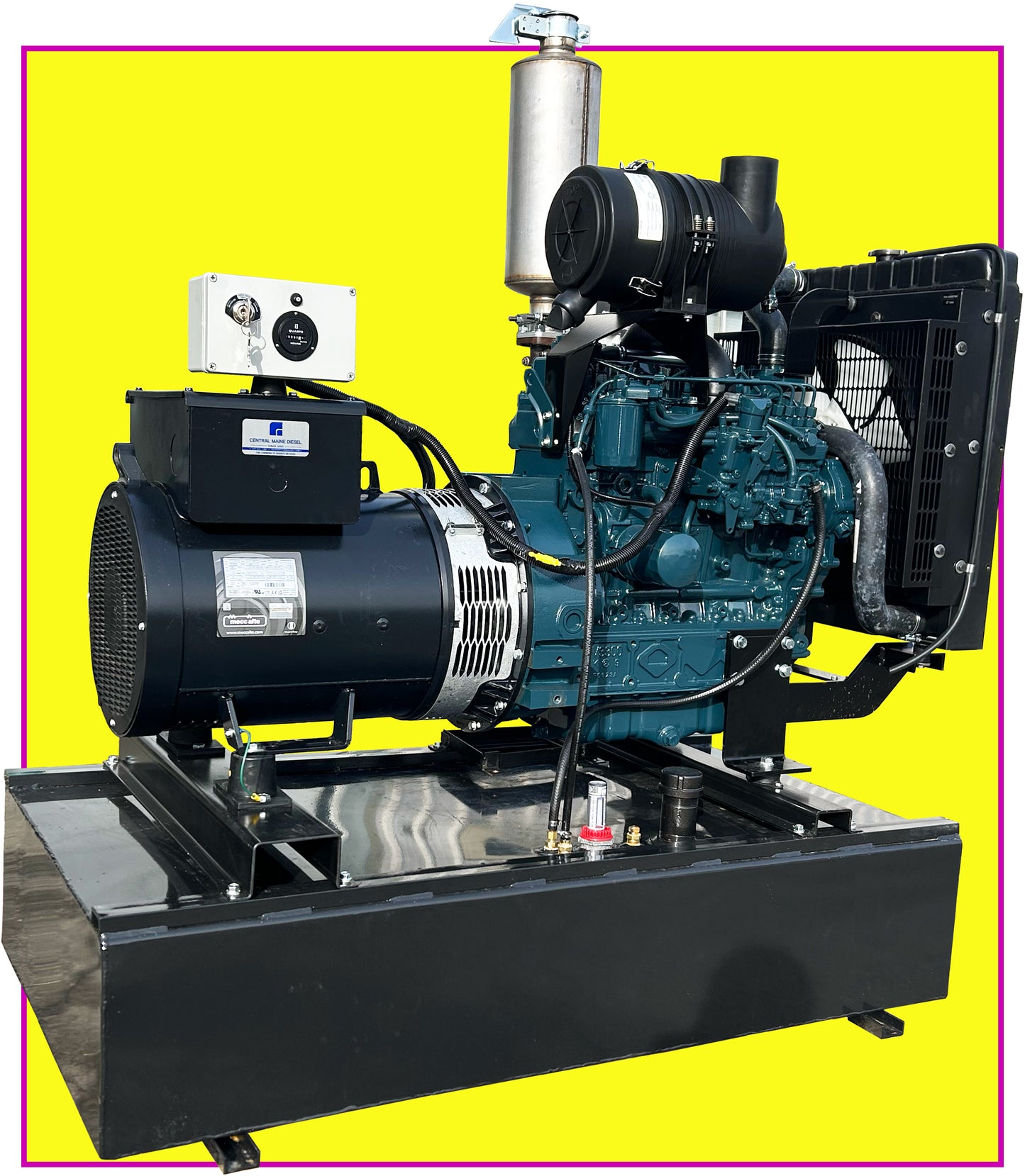 Kubota 40 kW Diesel Generator + 100 Gallon Subbase Fuel Tank by Central Maine Diesel - Model # 05542