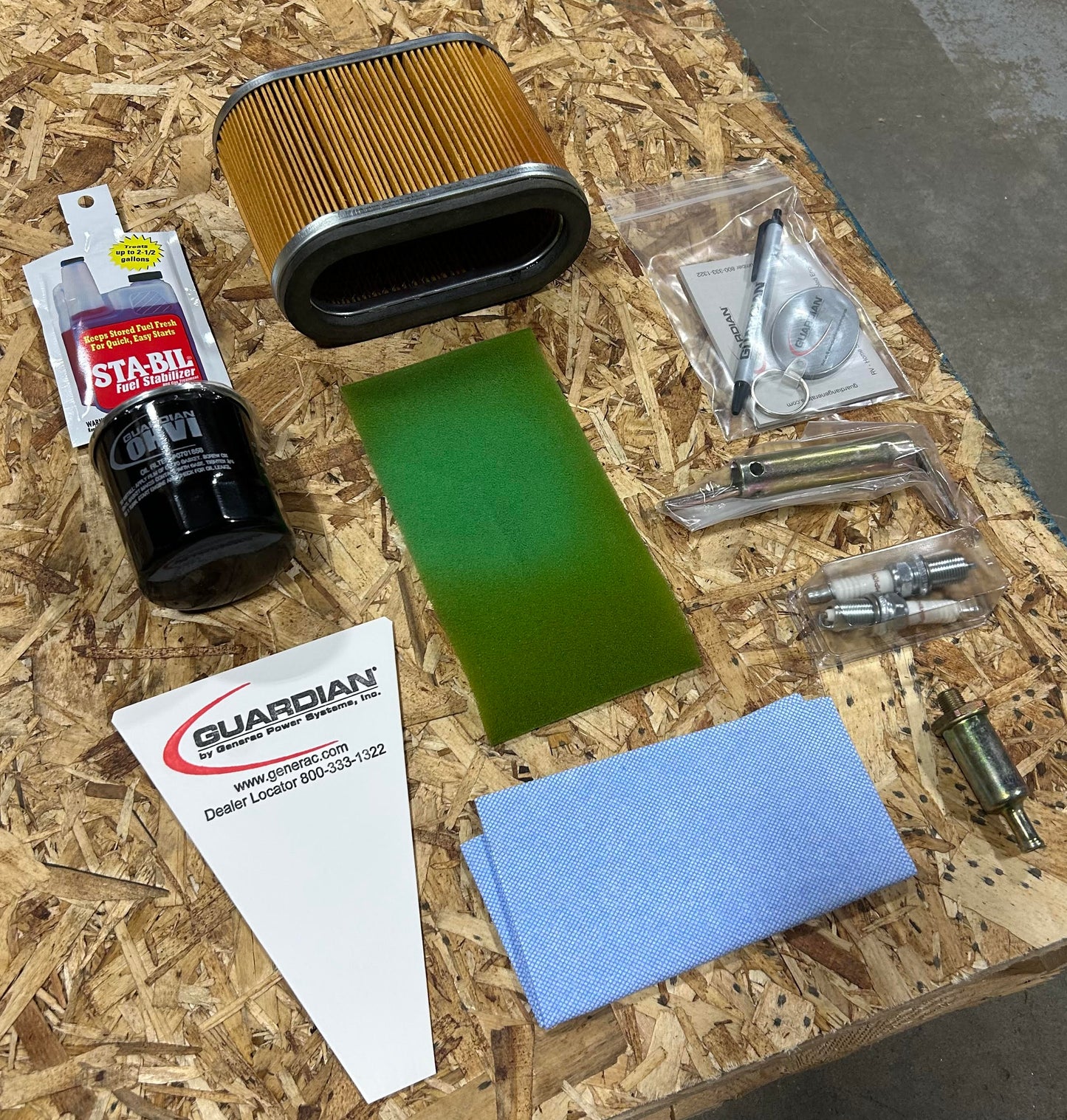 Preventative Maintenance Kit for Generac Guardian RV Generator Model #'s 4700, 4701, 4702, 4703