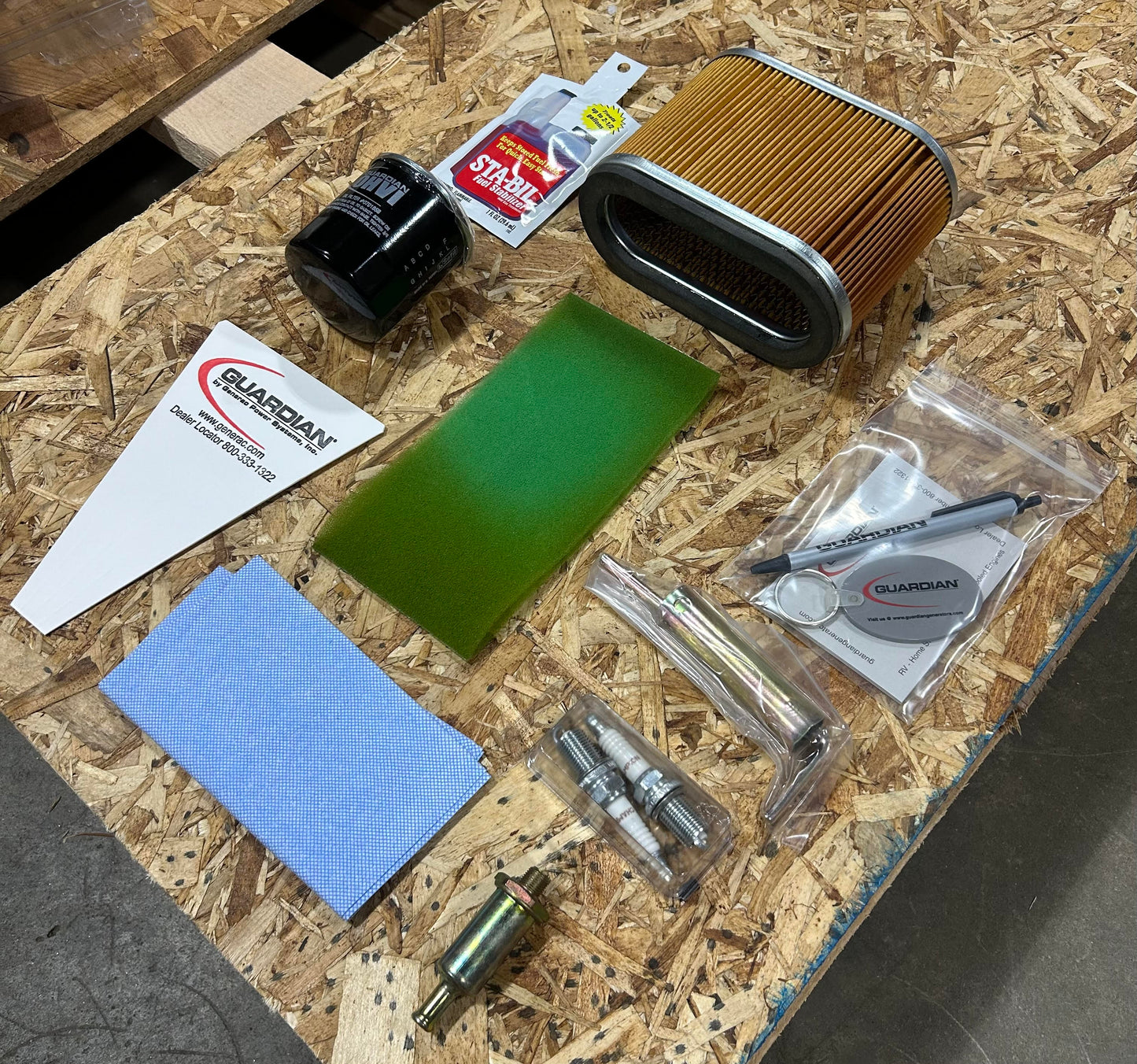 Preventative Maintenance Kit for Generac Guardian RV Generator Model #'s 4700, 4701, 4702, 4703