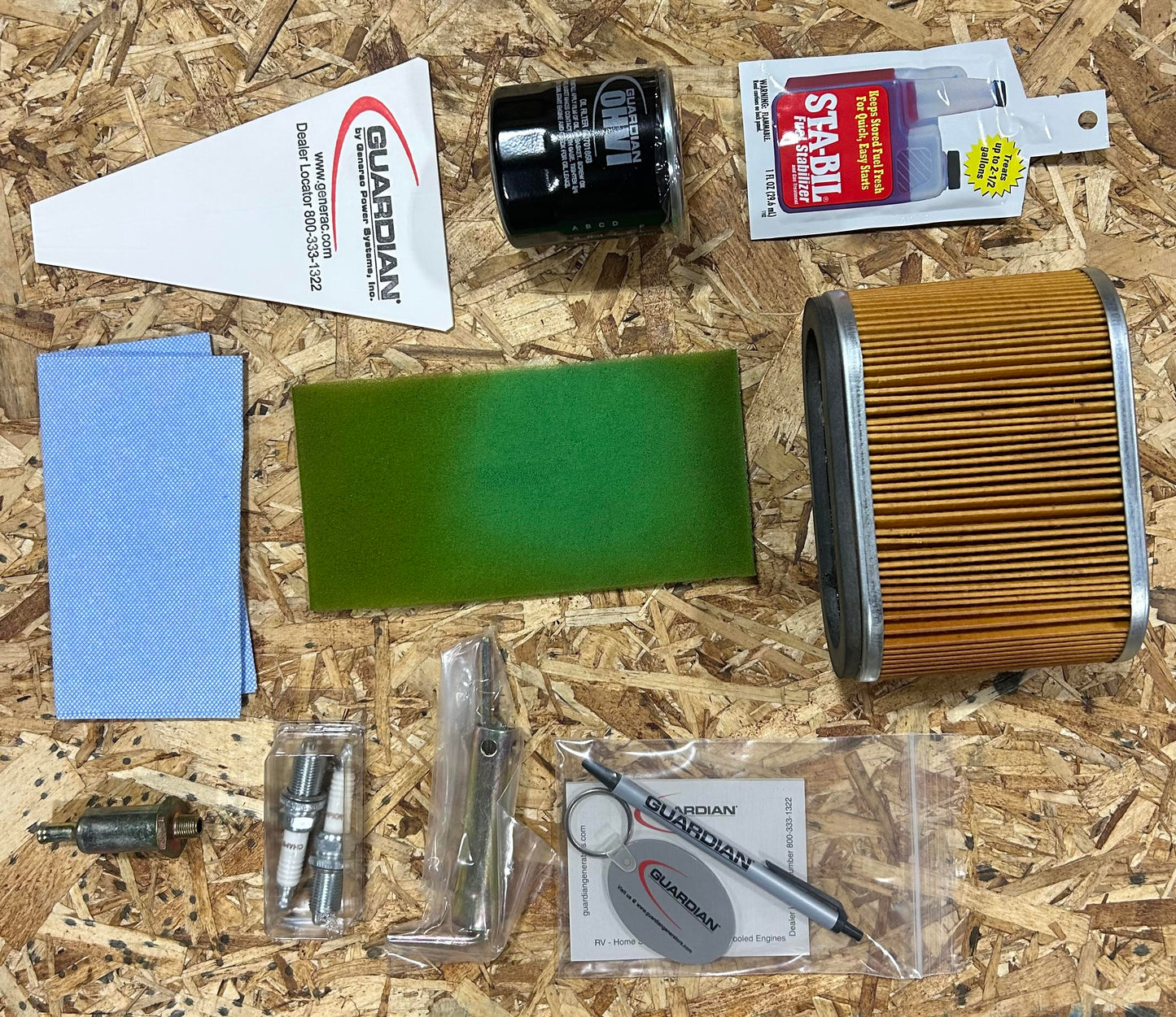 Preventative Maintenance Kit for Generac Guardian RV Generator Model #'s 4700, 4701, 4702, 4703