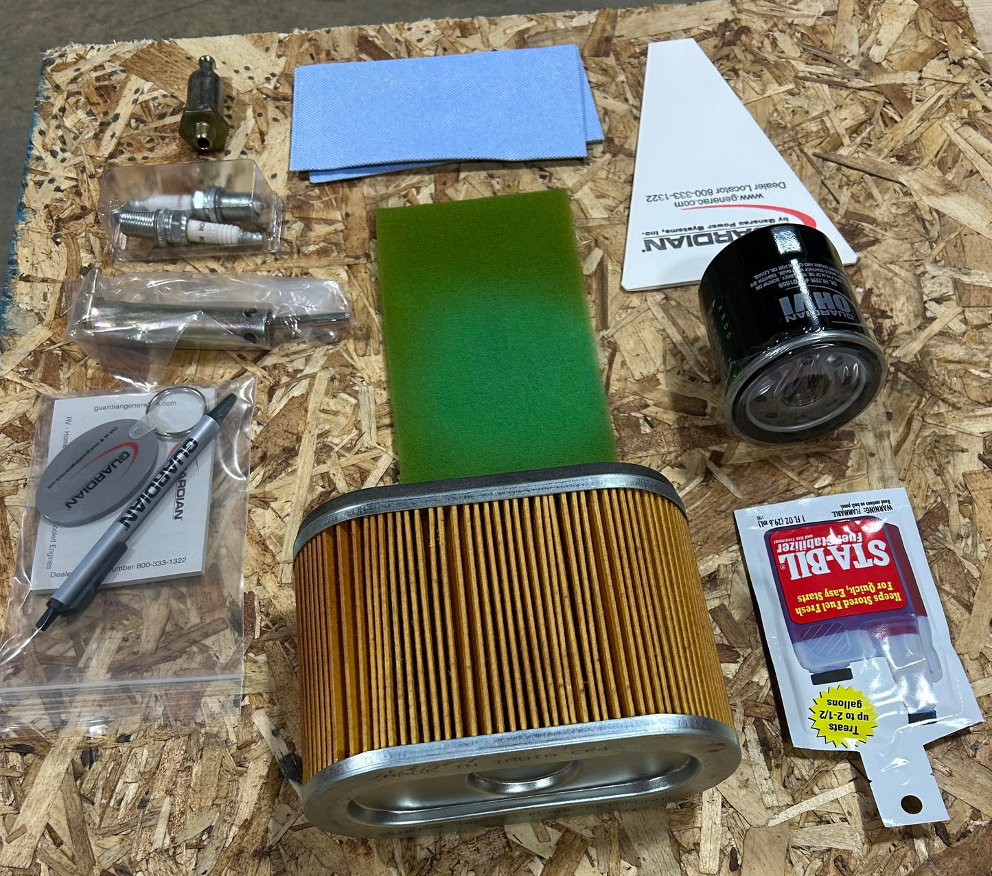 Preventative Maintenance Kit for Generac Guardian RV Generator Model #'s 4700, 4701, 4702, 4703