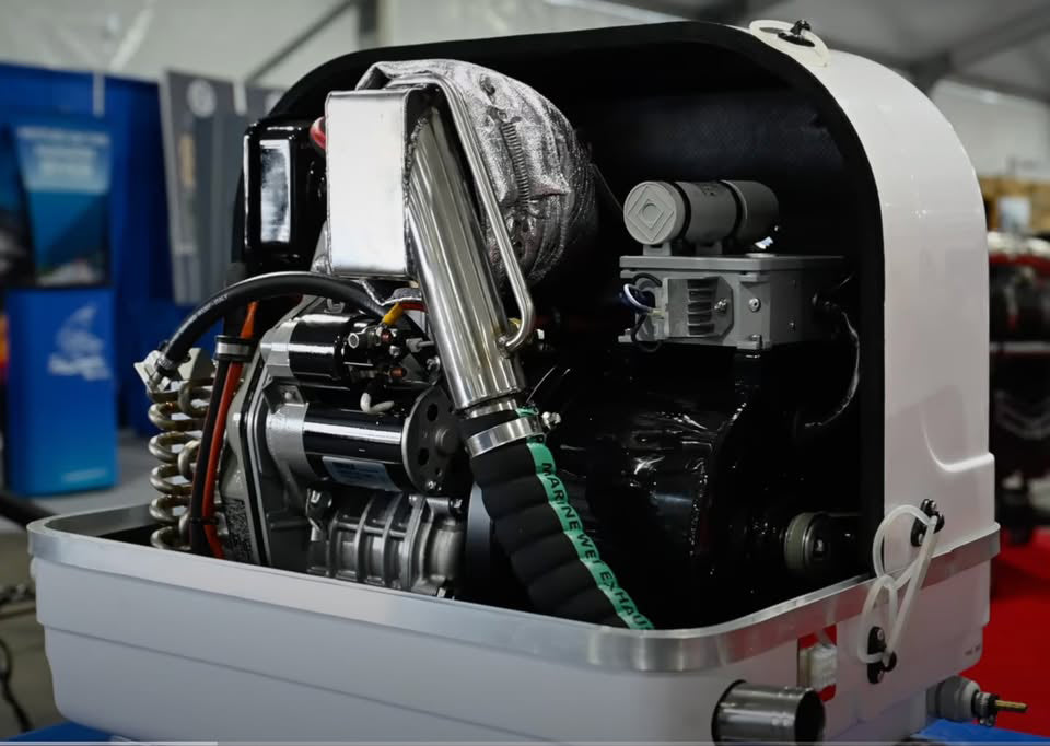 New Yanmar Powered 4 kW Diesel Marine Generator with Soundproof Enclosure by Central Maine Diesel