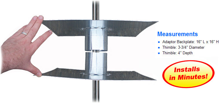 Thru-Wall Adaptor for Exhaust Pipe for Generators