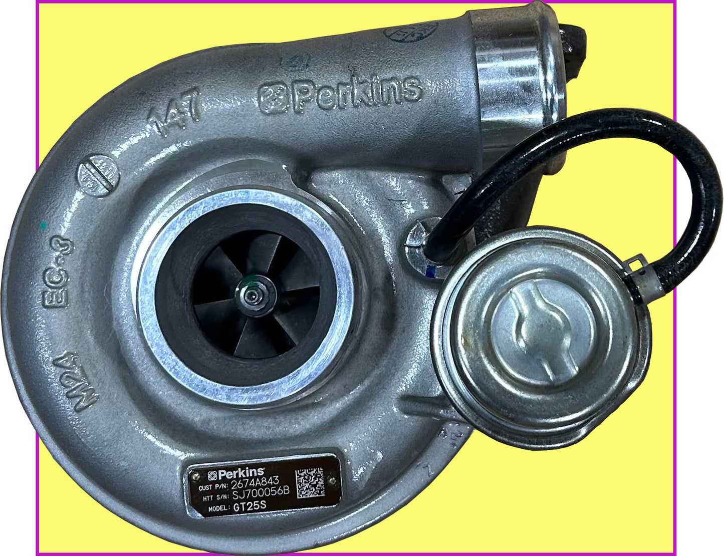 NEW Turbo GT25S Turbocharger 2674A843 for Perkins 1104D-44T Genuine Perkins